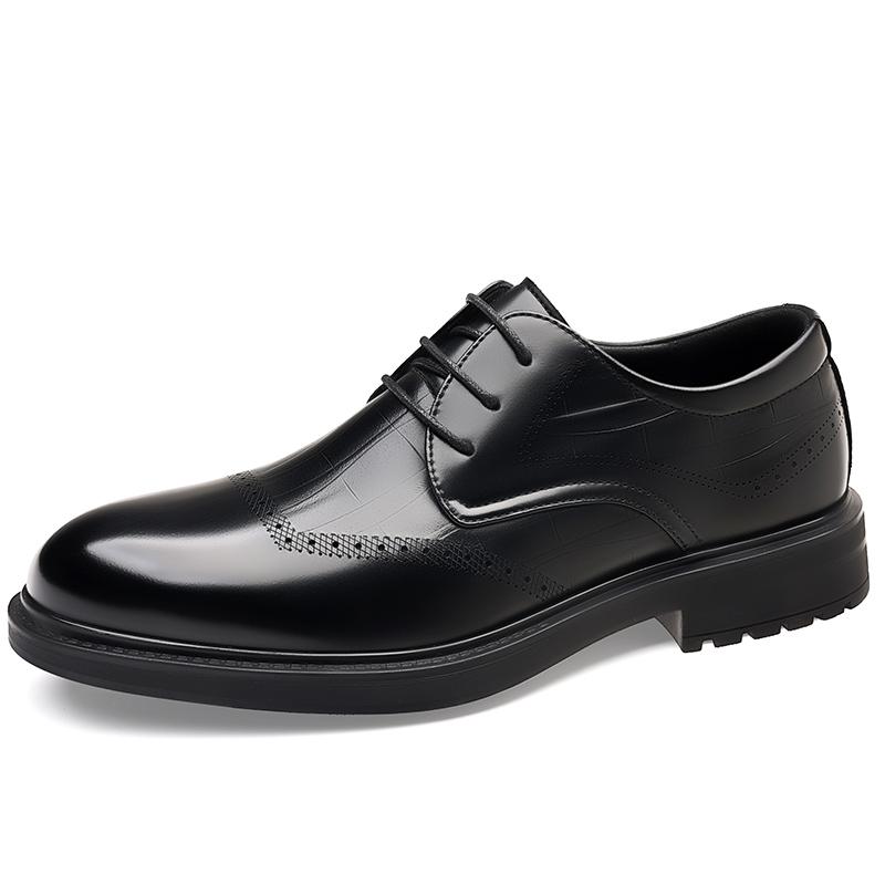Новые высококачественные кожаные удобные оксфорды Мужские Ретро На шнуровке Деловые Элегантные Минималистичные Деловые Повседневные Кожаные туфли