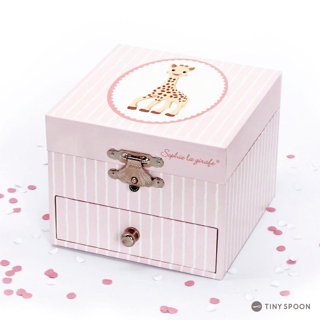 Шкатулка для драгоценностей Софи Жираф с музыкой Розовая Музыкальная День рождения Ребенок Стильная Trousselier (Малыш - Светящийся в темноте) Подарок, Подарок, Подарок, Игрушка,