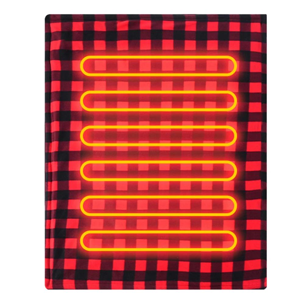 12V Автомобильный Электрический Обогреваемый Плед-Коврик Для Холодной Погоды Зимний Теплый Дорожный Электрический Обогреваемый Плед-Матрас Для Автомобилей Грузовиков Автодомов