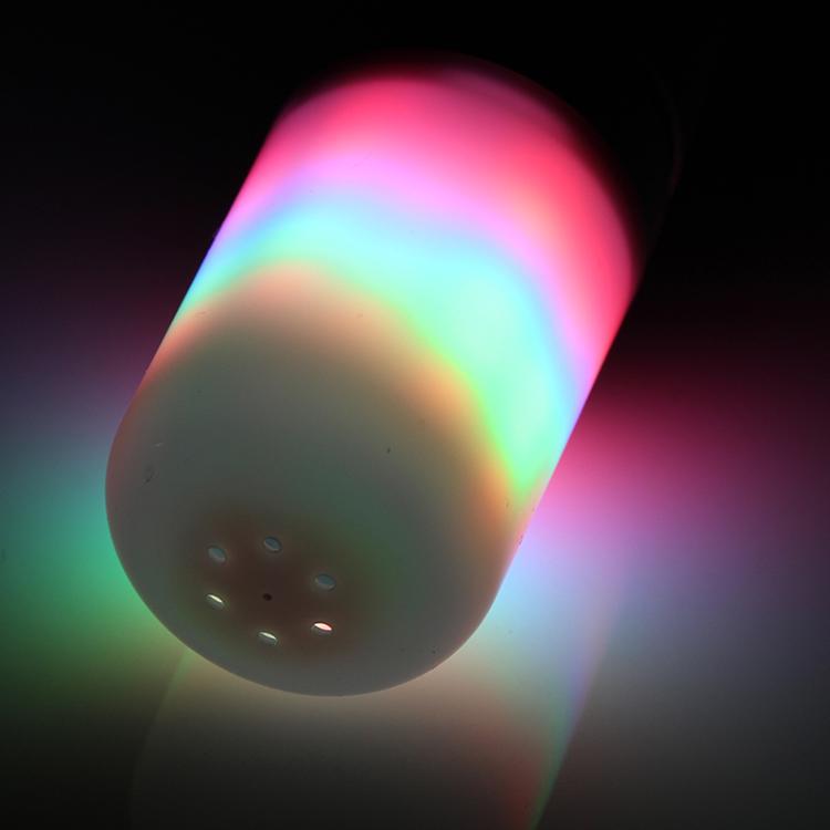 LED Ranibow Light E27 E14 B22 Flame Effect Bulb Lamps 3W 5W 7W AC 85-265V Home Decor