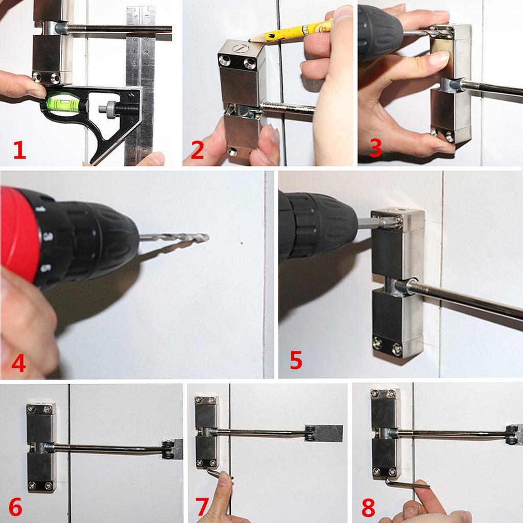 Morse Stainless Steel Adjustable Surface Mounted Automatic Spring Closing Door Closer