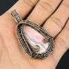 Rhodochrosite Jewelry, 999 Copper Wire Wrapped Pendant, Handmade Gemstone Jewelry Pendant, For Memorial Day