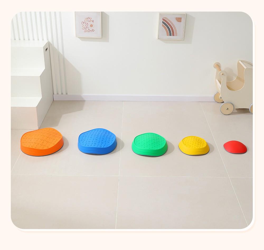 5 шт. камней для ходьбы для детей, камни для сенсорного баланса для малышей, нескользящие полосы препятствий для использования в помещении и на открытом воздухе, развивают координацию