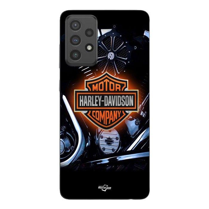 Coque de téléphone - MANIACASE - Samsung Galaxy A33 5G - Noir - Silicone TPU - Harley Davidson Logo