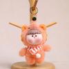 Yousheng Adorable Doll Pendant Multifunctional Plush Keychain with Hanging Buckle Cute Animal Shapes Fox Panda Soft Skin-Friendly Vinyl Face Gift
