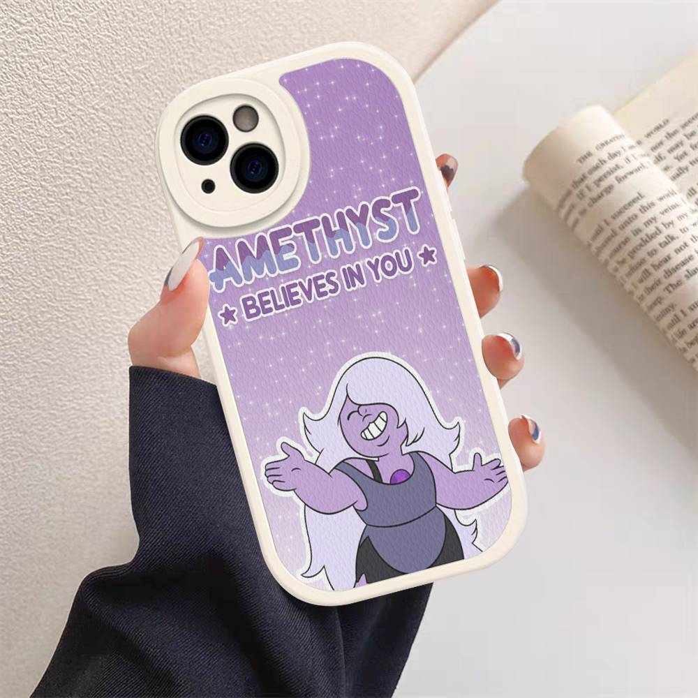 Мультяшный Чехол для Телефона Steven Universe Жесткая Кожаная Для iPhone 14 13 16 Mini 15 14 11 12 Pro Max Plus Fundas