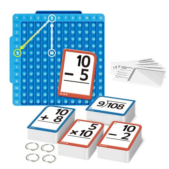 1 Set Math Flash Cards Fidget Chart Addition Subtraction Multiplication Division Preschool Learning Math Calculation Card Arithmetic Teaching Aid Math