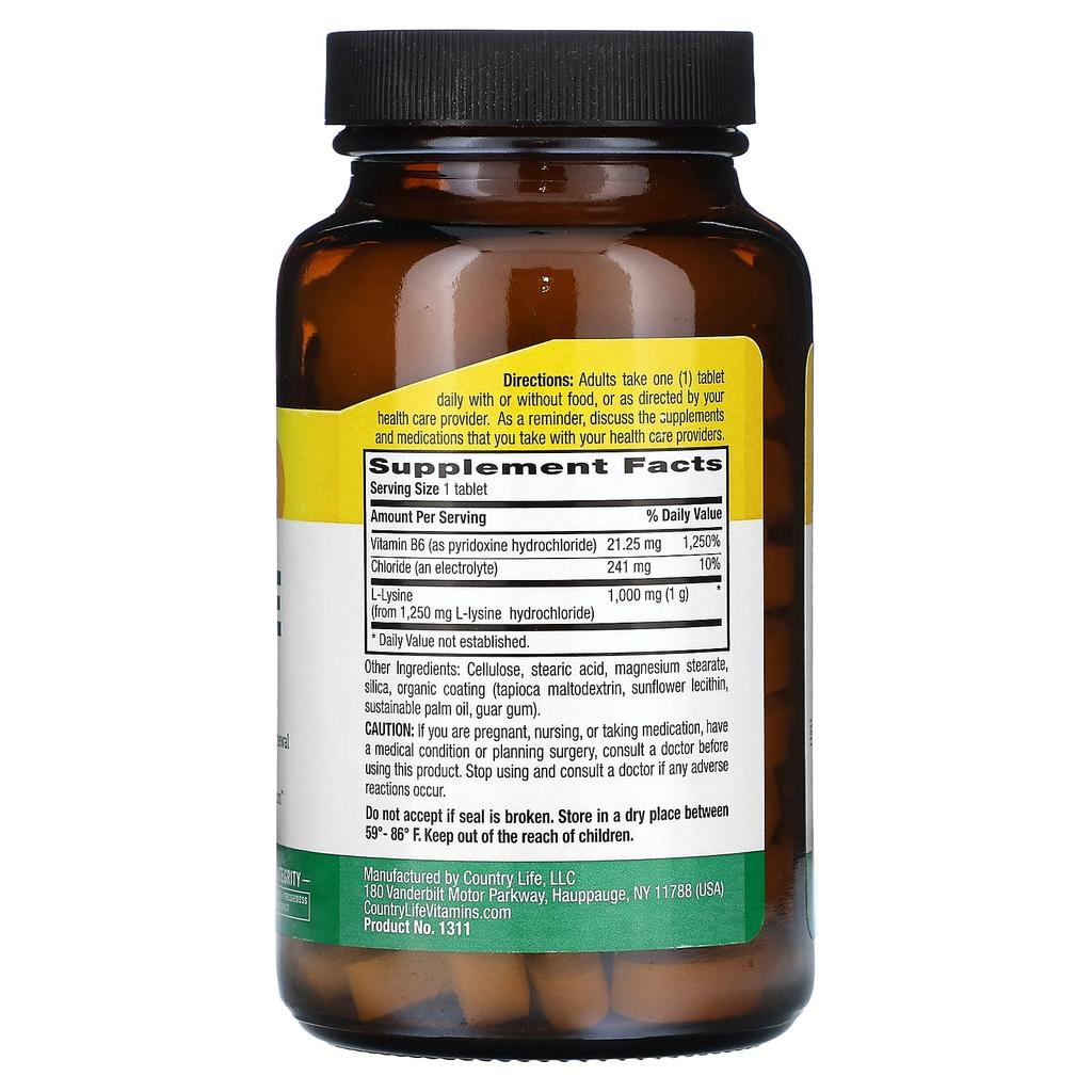 L-Lysine, 100 tablets