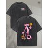Мужская и женская хлопковая футболка большого веса в ретро-стиле Y2K Streetwear с пантерой