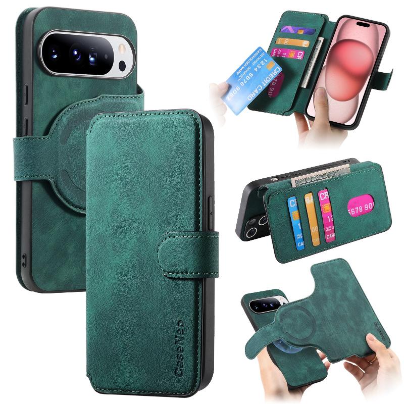Custodia Portafoglio Magnetica a Protezione Integrale per Google Pixel 11 10 9 8 7 6 Pro XL 10A 9A 8A 7A 6A Copertura in Pelle con Porta Carte