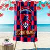 Custom Clermont Foot Print Beach Towel, Large Soft Quick Dry Towel for Beach Camping Swimming