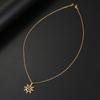 Stainless Steel Necklaces Spiral Sun Hollow Pendant Chain Choker Charm Fashion Necklace For Women Jewelry Party Wedding Gifts
