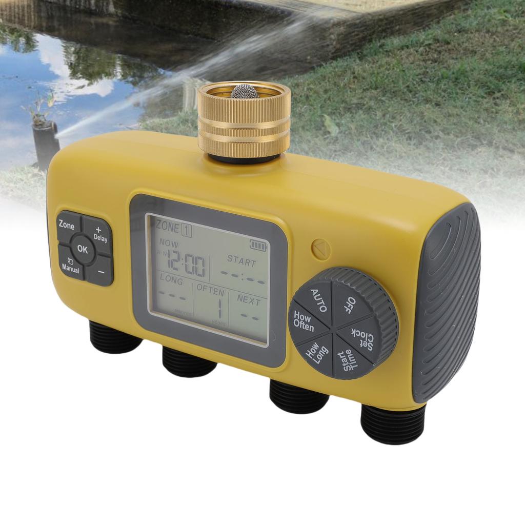 Таймер для дождевателя для крана 3/4-1/2 дюйма, водонепроницаемость IPX5, ЖК-дисплей, автоматическая система управления поливом для газона, двора, сада