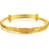 Vietnamese gold-plated peacock bracelet for women, vintage style with dragon and phoenix motifs, inlaid with peonies, gold-plated copper noble lady