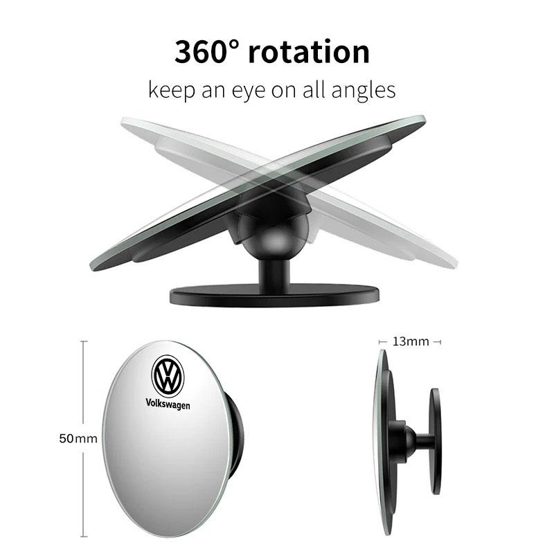 Car Rearview Mirror 360° Small Round Mirror Auto Accessories For Volkswagen VW Polo Golf T5 Caddy T4 Touran Golf GTI Passat GTD zf0