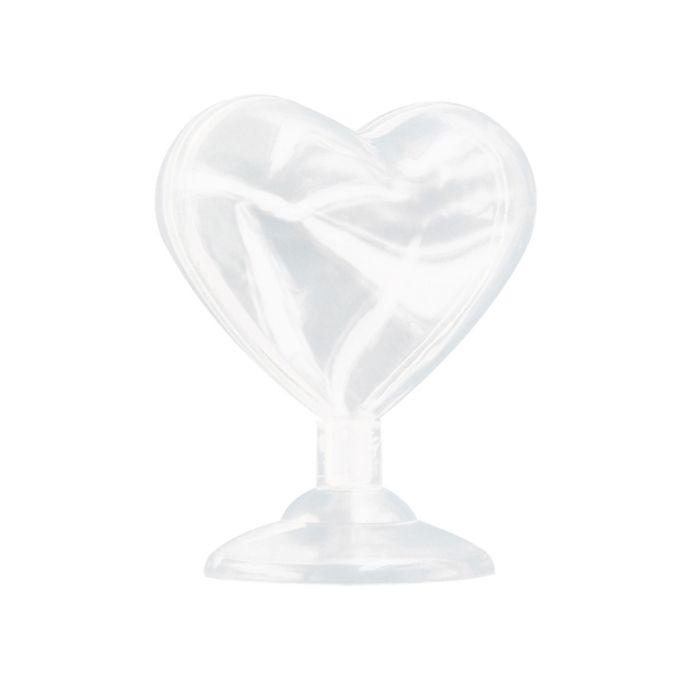 Boite Coeur en plastique sur pied 7 x 5 x 3 cm