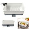 Large Capacity Kitchen Basket Sink Strainer Basket, Detachable Plastic Fine Mesh Filter, Easy Vegetable Washing Drain Cleaning And Clog Prevention