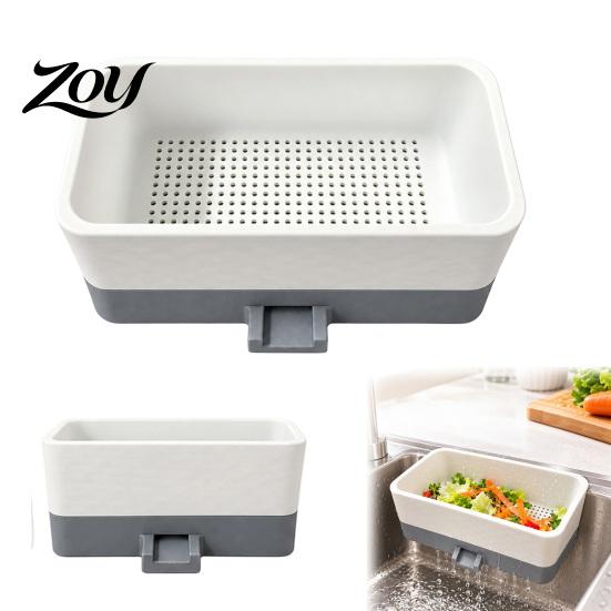Large Capacity Kitchen Basket Sink Strainer Basket, Detachable Plastic Fine Mesh Filter, Easy Vegetable Washing Drain Cleaning And Clog Prevention