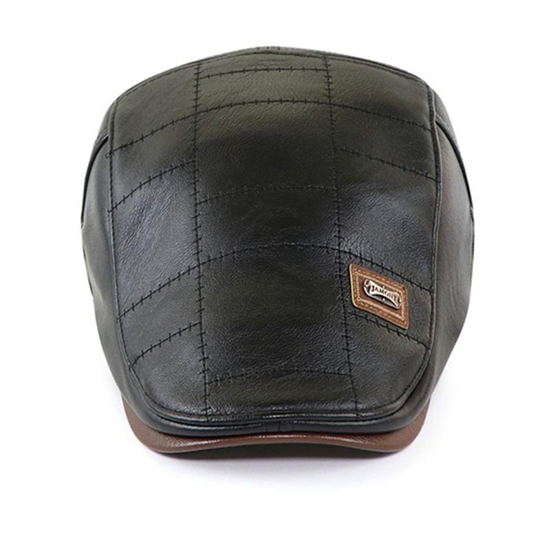 Мужская кепка из искусственной кожи