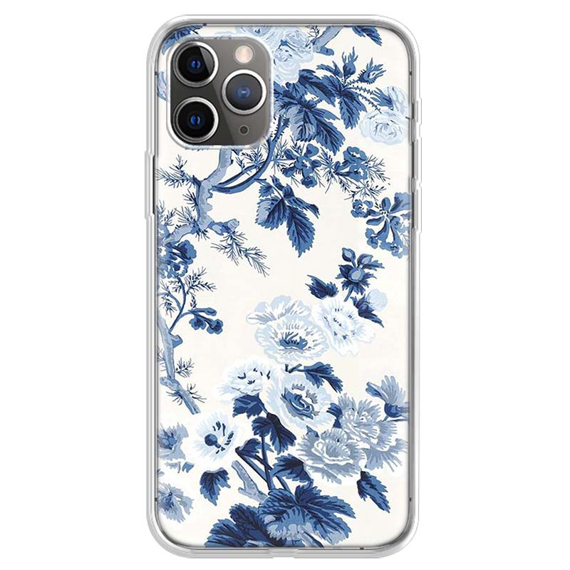 Blue and white porcelain Phone Case For iPhone 17 Air 11 13 Mini 14 15 Plus 16 12 Pro Max 16E SE 7 8 Pattern Soft TPU Back Cover