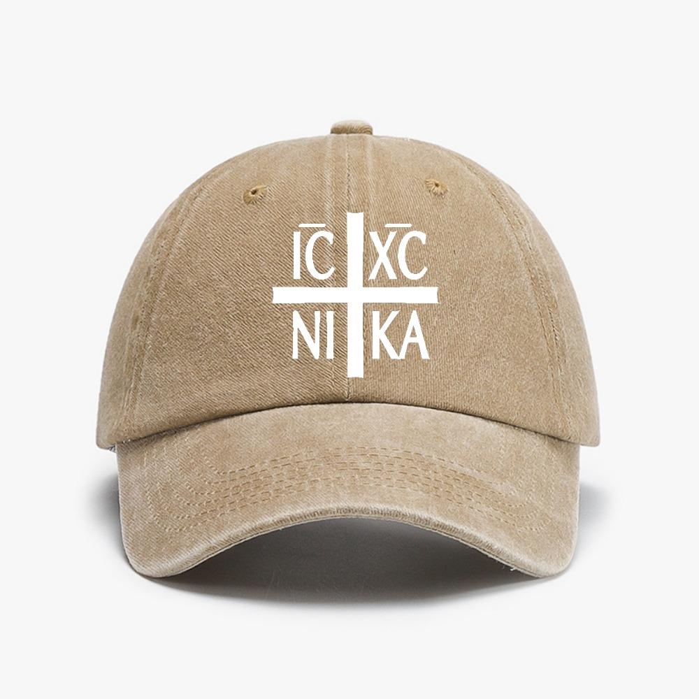 IC XC NIKA Православный Христианский Крест Выстиранная Джинсовая Бейсболка мода Регулируемая Папина Шляпа Повседневная Унисекс шляпы от солнца