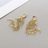Mirror Surface Streetwear Jewelry Acrylic Totem Darts Hoop Earrings Dragon Pattern Dragon Earrings