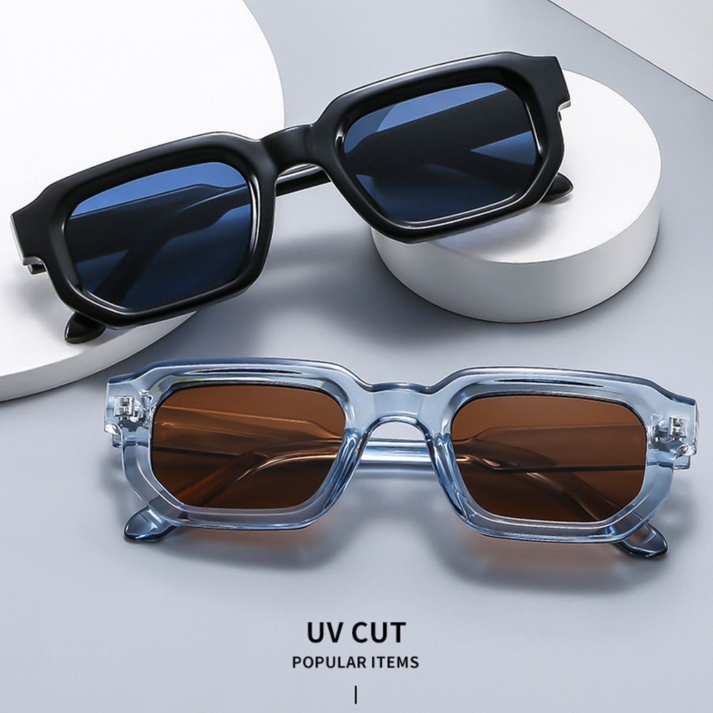 Punk Shades UV400 Protection Sun Glasses Vintage Square Frame Sunglasses for Women & Men