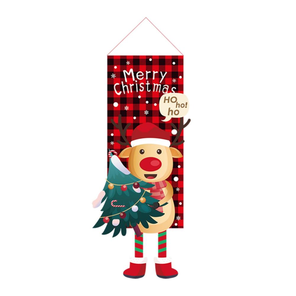 С Рождеством крыльцо дверь баннер подвесной орнамент Санта-Клаус Снеговик флаг украшение для дома Рождество Navidad