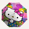 Hello Kitty Theme Automatic 3-Fold Umbrella Design, Cute Cartoon Pattern, Portable Outdoor Umbrella, Perfect, Holiday Gift for Disney fans.Y047
