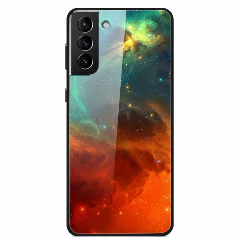 Для Samsung S22 5G Чехлы S22Plus S22Ultra 5G Закаленное Стекло Жесткая Задняя Крышка для Samsung Galaxy S22 Plus Чехол S22Ultra S22+ Чехол