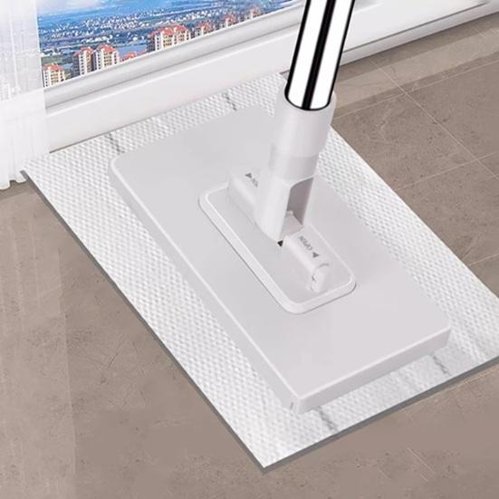 Мини-швабра Snap Grip Zero Touch со сменной тканью, ленивая швабра, швабра с длинной ручкой и плоской головкой с фиксацией, со шваброй для подметания для влажной и сухой уборки дома, ванной комнаты