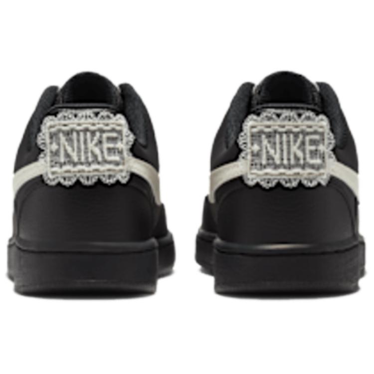 Nike Court Vision Synthetic Leather Breathable Support Low top Skateboard Shoes Women's Black IR1387-001