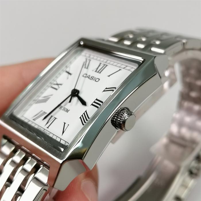 Casio Стандартные аналоговые мужские часы из нержавеющей стали MTP-B190D-7B