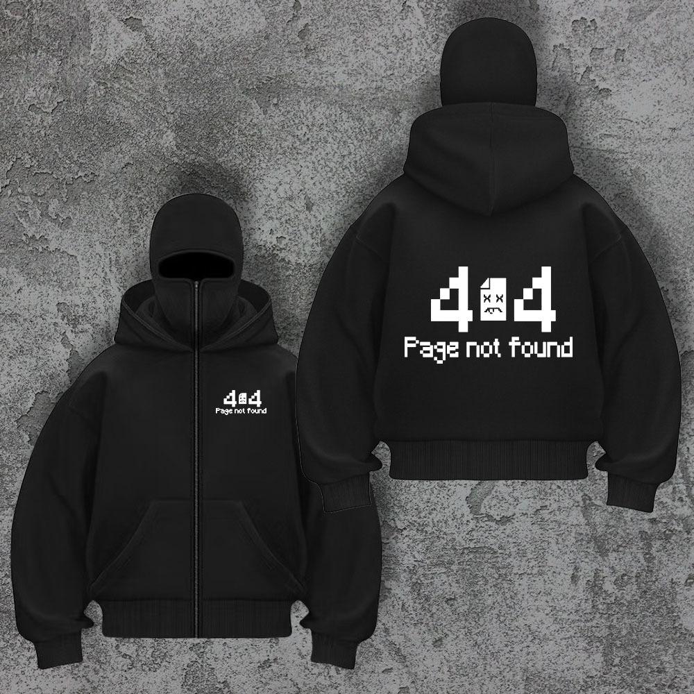 Свободная толстовка с капюшоном в уличном стиле, маска для лица, Ninja 404, толстовка высокого класса, молния не найдена