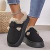 New Luxury Winter Women's Shoes Plush Fashion Retro Bean Shoes Cotton Women's Flat Sole Slippers Platform Women Boots Chaussure