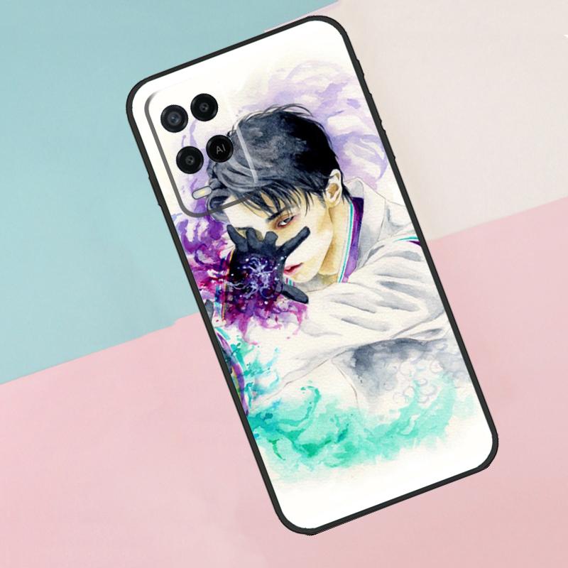 Чехол для телефона Oppo A16 A76 A96 A15 A80 A60 A40 A94 A54 A98 A78 A18 A38 A58 A17 A77 A74 A57S с изображением фигуриста Юдзуру Ханю
