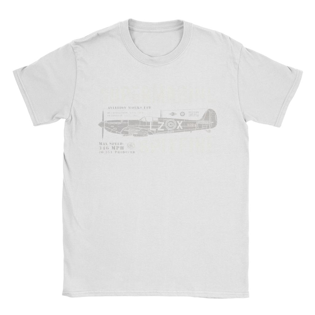 Spitfire Supermarine RAF Fighter Aircraft T Shirts 100 Cotton Tees Summer Vintage Short Sleeve T Shirt O Neck Hippie Tshirt