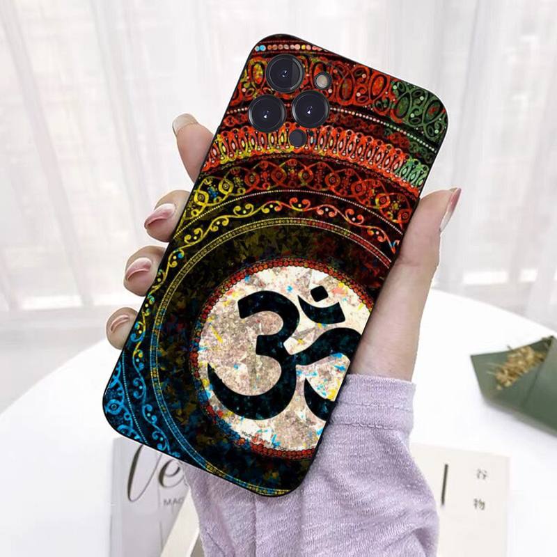 Аум Ом Йога Чехол для телефона Силиконовый Мягкий Для iphone 14 13 12 11 Pro Mini XS MAX 8 7 6 Plus X 2020 XR Накладка