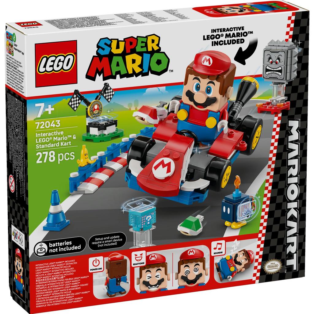 LEGO Super Mario Mario Kart™ – Игрушка LEGO® Mario™ и Стандартная Картинг-машинка, Подарок на День Рождения, Строительные Блоки, Мальчики, Девочки, Дети, Возраст 7, 8, 9, Начальная школа