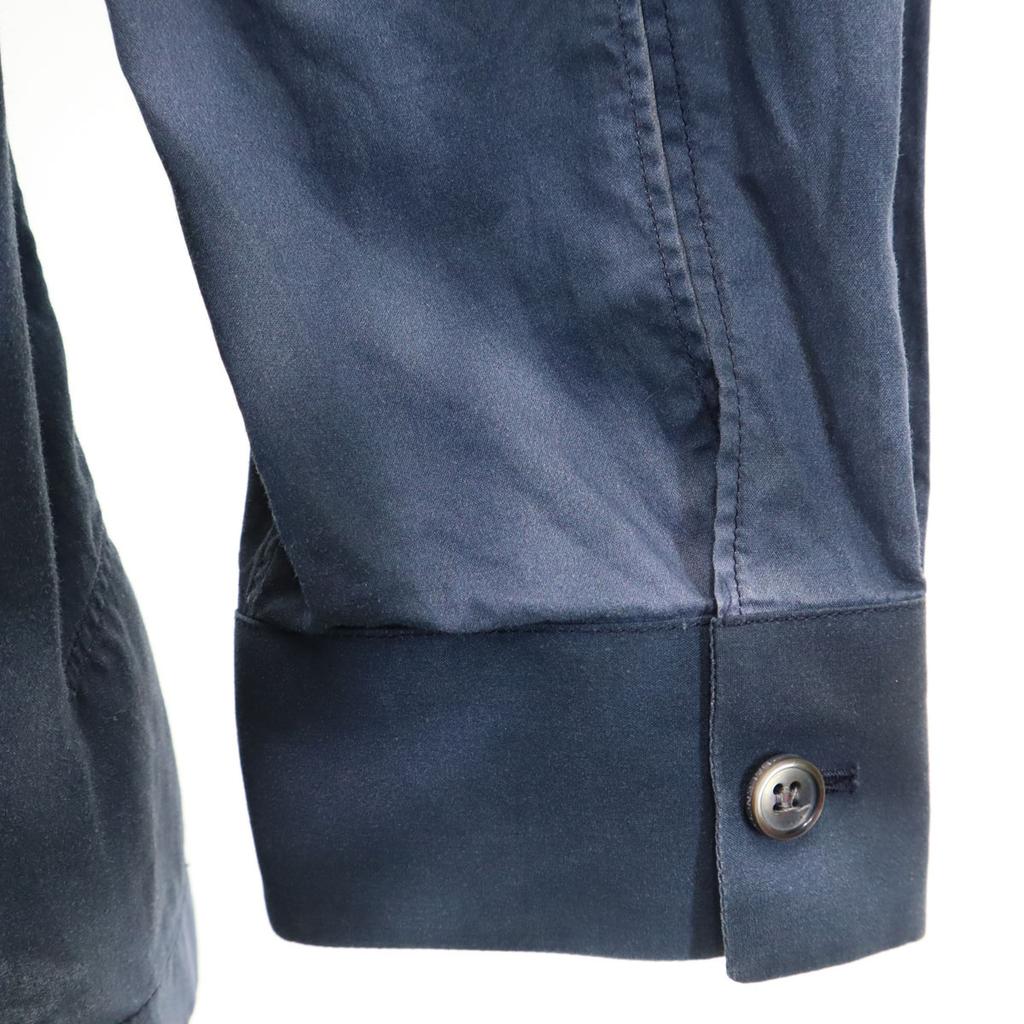 Balenciaga Made In Italy Tie-dye Pattern Long Sleeve Shirt 38 Navy Men's Used