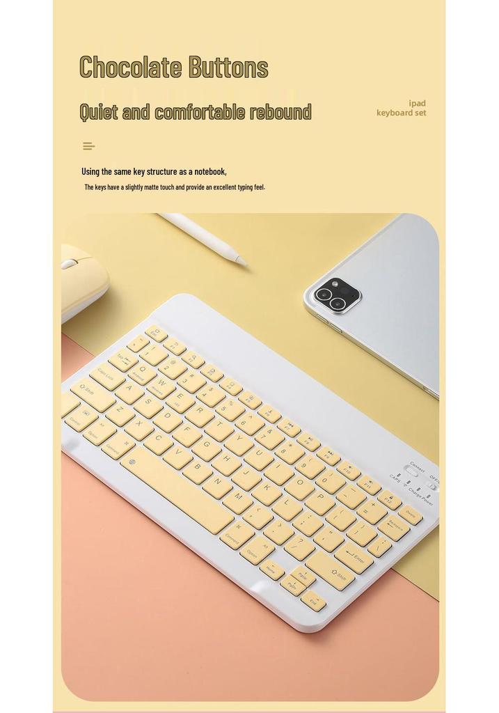 Беспроводная Bluetooth-клавиатура и мышь для iPad, Android, Huawei, Honor, планшетов и телефонов Lenovo