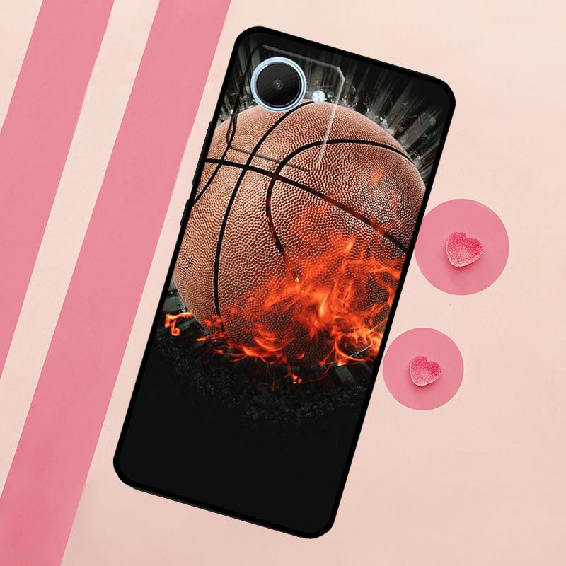 Чехол Basketball On Fire для Realme C55 C53 C35 C33 C31 C30 C21Y C25s C15 C11 GT Neo 5 3T 2T 9 10 11 Pro Plus