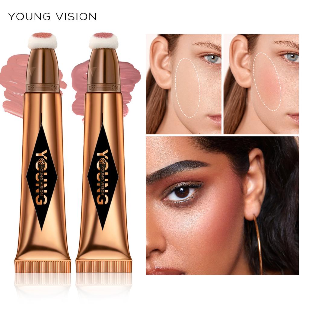 YOUNG VISION Toning Blush Highlight Stick Liquid Blush Hydrates Moisture with Water Resistance