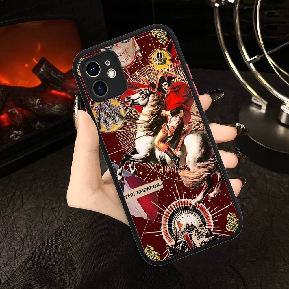 Художественный чехол для телефона с Наполеоном Бонапартом для IPhone 16 15 14 13 12 11 Pro Max 7 8 6 6s Plus Матовый чехол