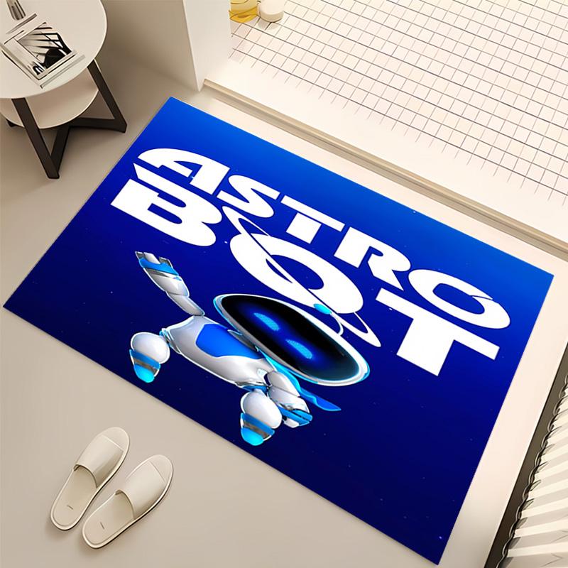 1pc Astro Bot Print Area Rug - Soft, Washable Non-Slip Indoor Mat, Living Room, Home Office Decorative Rug,Office Decorative