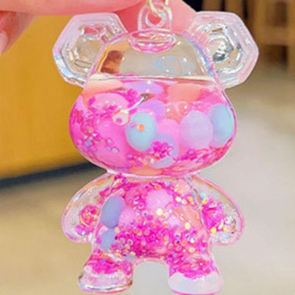 Мультяшный медведь, плавающий в масле, акриловый кулон в виде мультяшного медведя, подарок для девочки