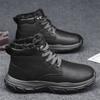 Мужские зимние ботинки, ретро-армейские ботинки, кожаные, противоскользящие, износостойкие, мужские зимние ботинки для активного отдыха