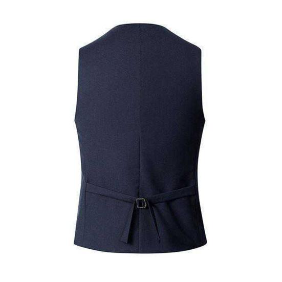 Мужской жилет с V-образным вырезом без рукавов, однобортный, облегающий деловой жилет, однотонный, формальный жилет для вечернего платья