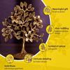 17 Cm Pure Brass Kalpavriksha Tree Showpiece Tree of Life Home Decor Gift for Good Luck Vastu and Fengshui Best In Living Room Table Decoration