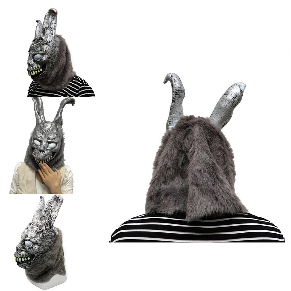Donnie Frank Darko Rabbit Mask Halloween The Bunny Latex Hood With Mask Fur
